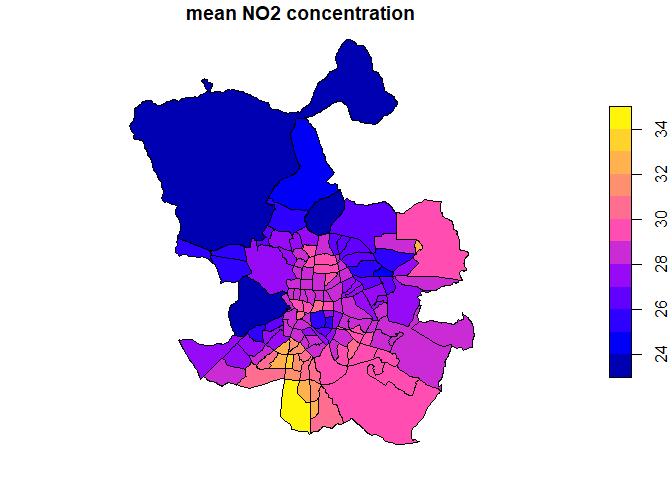 Madrid pollution map